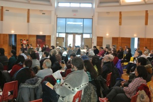 Aboriginal migration launch crowd